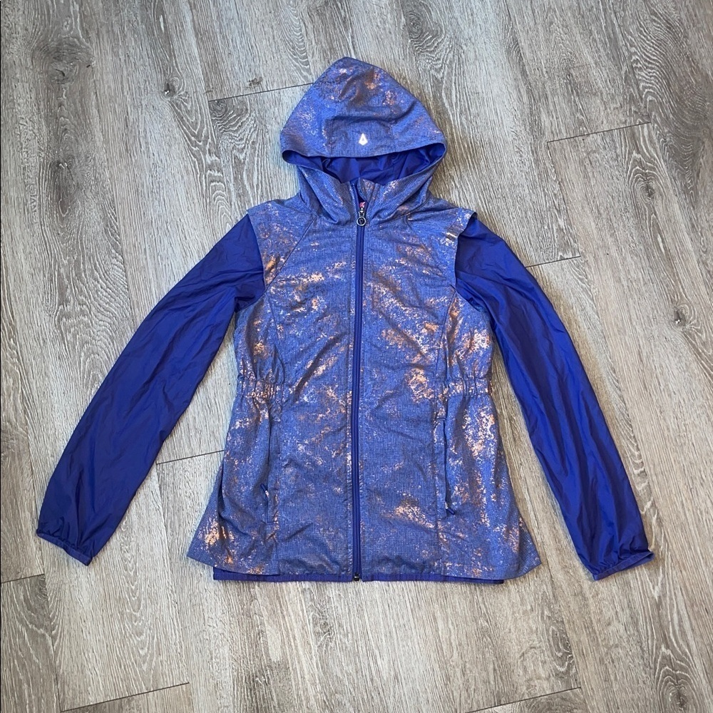Ivivva by Lululemon Jacket with Hood purple blue size 14 lightweight full
Zip
